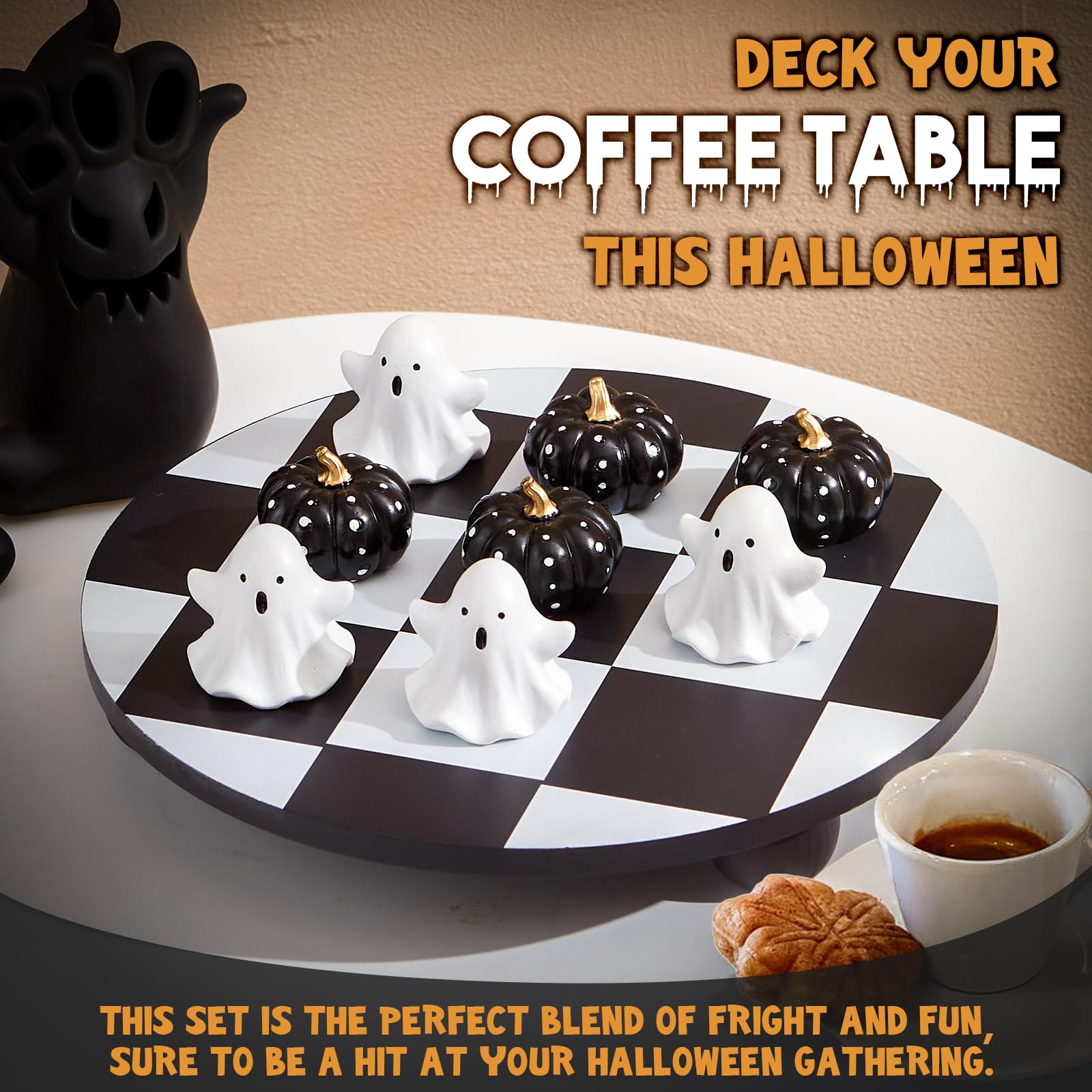 Amazon.com: WDS WONDROUS Halloween Decor Tic Tac Toe Game Set with
